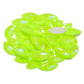 Electric Neon Jonquil Navette Shape High Quality Glass Sew-on Rhinestones WholesaleRhinestone